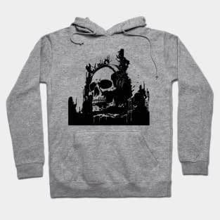 skull with headphones Hoodie